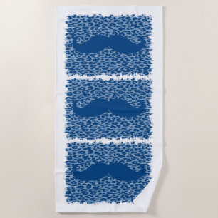 Funny Moustache #18 Beach Towel