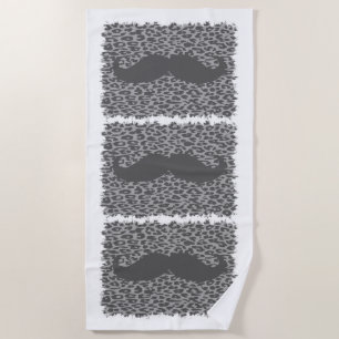 Funny Moustache #20 Beach Towel