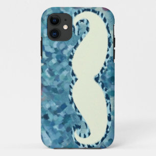 Funny Moustache Abstract Painting 5 iPhone 11 Case