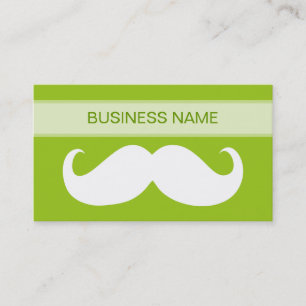 Funny Moustache and Plain Lime Business Card
