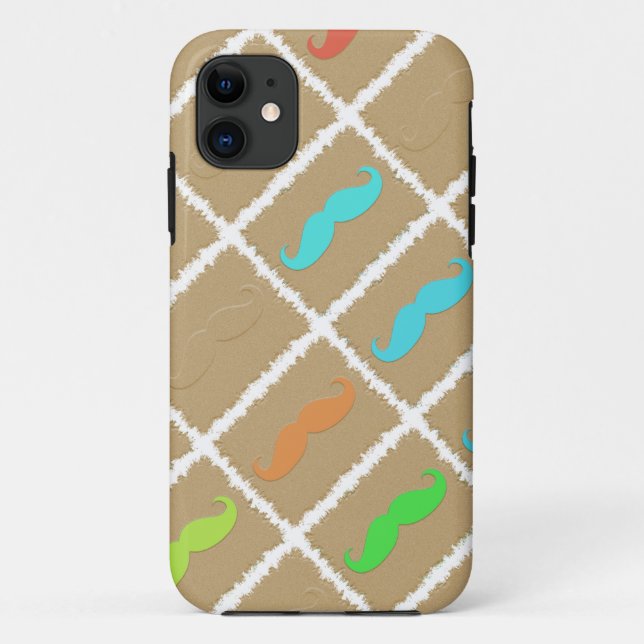 Funny Moustache Case-Mate iPhone Case (Back)