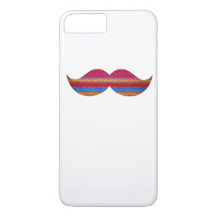 Funny Moustache Chevron Pattern iPhone 8 Plus/7 Plus Case