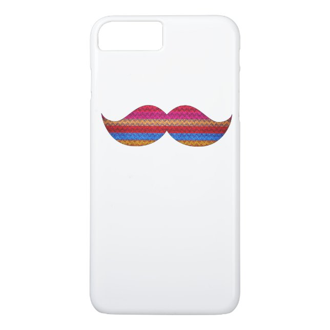 Funny Moustache Chevron Pattern Case-Mate iPhone Case (Back)