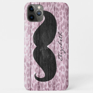 Funny Moustache Custom Monogram iPhone 11 Pro Max Case