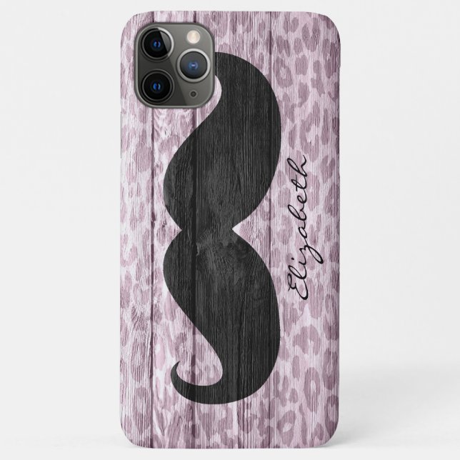 Funny Moustache Custom Monogram Case-Mate iPhone Case (Back)
