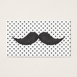 Funny Moustache Drawing And Black Polka Dots