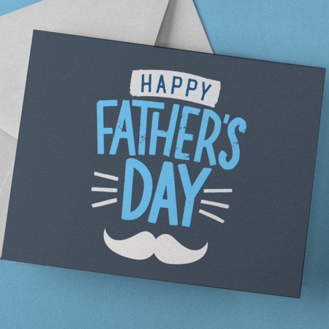 Funny Moustache Father's Day Holiday Postcard (Creator Uploaded)