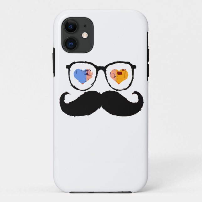 Funny  Moustache Glasses 5 Case-Mate iPhone Case (Back)