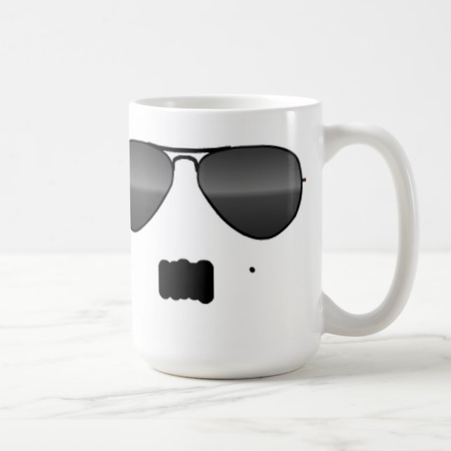 Funny moustache goggles cute gangster coffee mug (Right)