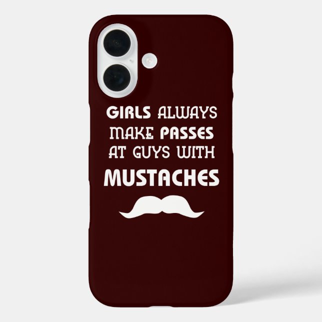 Funny Moustache iPhone Case (Back)