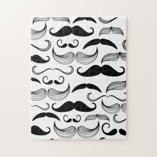 Funny Moustache Jigsaw Puzzle (Vertical)