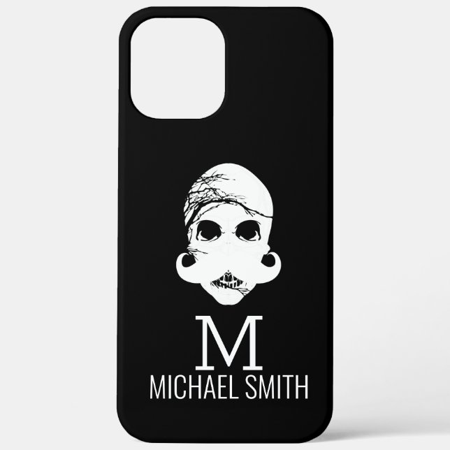 Funny Moustache Monogram #2 Case-Mate iPhone Case (Back)