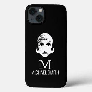 Funny Moustache Monogram iPhone 13 Case