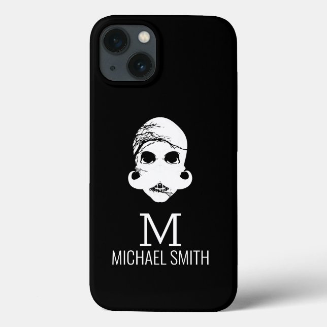 Funny Moustache Monogram Case-Mate iPhone Case (Back)