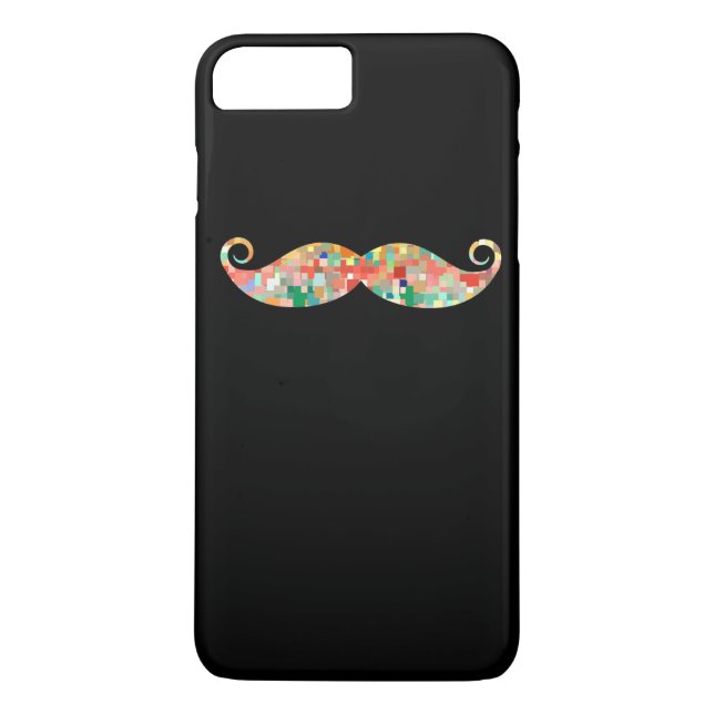 Funny Moustache Mosaic Pattern Case-Mate iPhone Case (Back)
