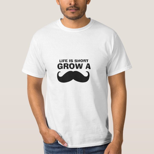Funny Moustache Quote T-Shirt (Front)