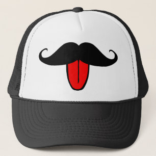 Funny moustache trucker hat