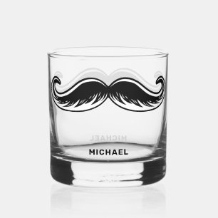 Funny Moustache Whiskey Glass
