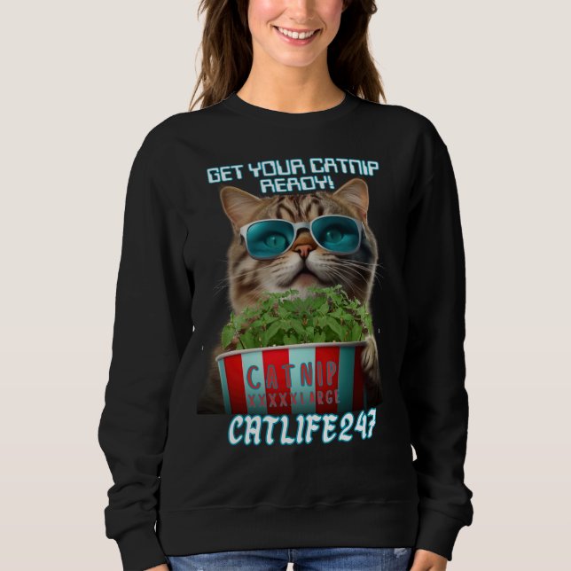 Funny Movie Cat Sweatshirt (Front)