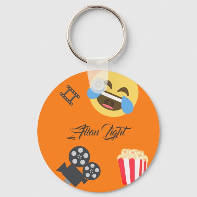 Funny Movie Emojis Key Ring (Front)