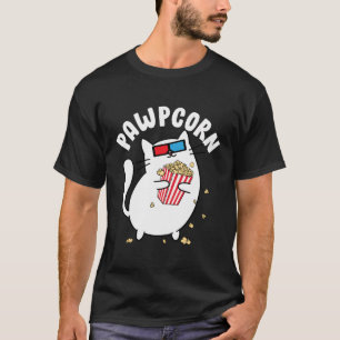 Funny Movie Night Popcorn Enthusiast Cute Pawpcorn T-Shirt