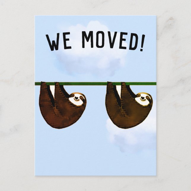 Funny Moving Announcement Postcard (Front)