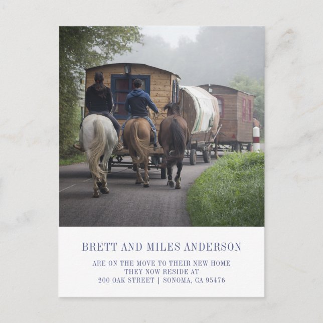 Funny Moving Announcement Postcard (Front)