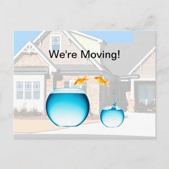 Funny Moving Notice Postcard Template (Front)