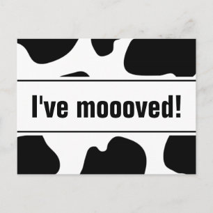 Funny moving postcards with cow print i've moved
