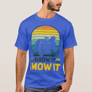 Funny Mowing Lawn Beer Dad Landscaping Mow It T-Shirt