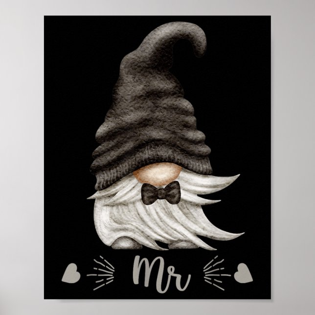 Funny Mr &amp; Mrs Gnome For Matching Couples - Gr Poster (Front)