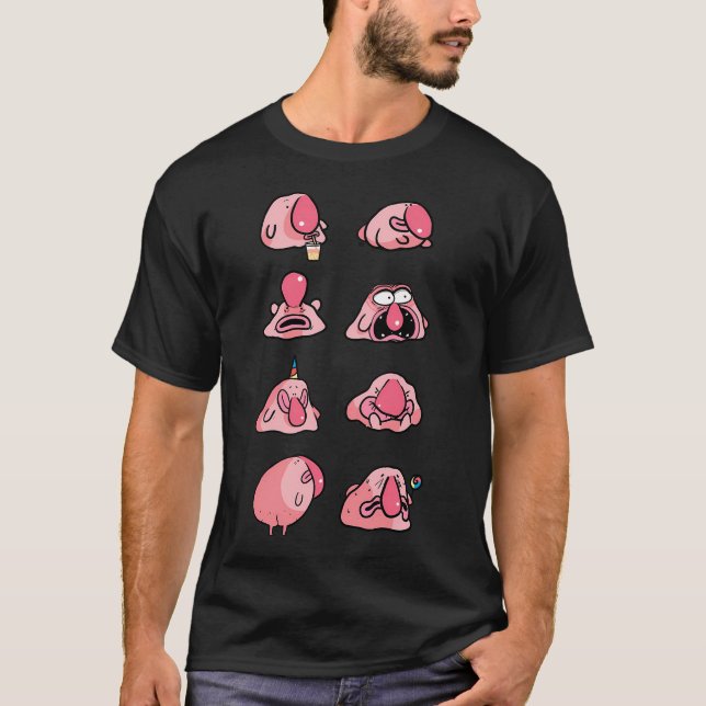 Funny Mr Blobfish - blue T-Shirt (Front)