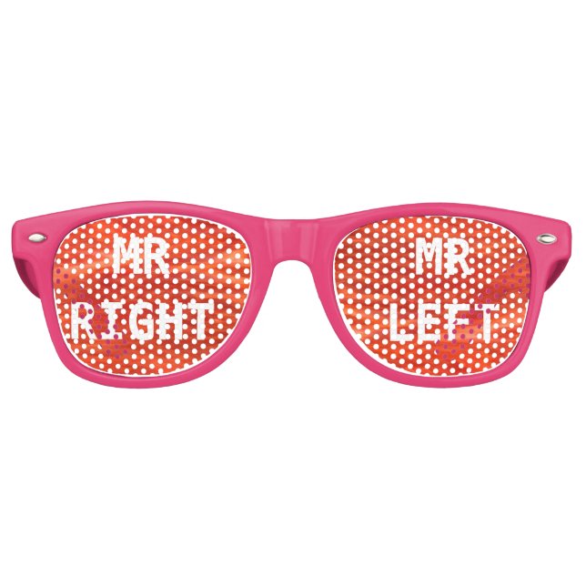 Funny Mr Right Party Sunglasses (Front)