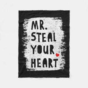 Funny mr steal heart boys kids toddlers valentines fleece blanket