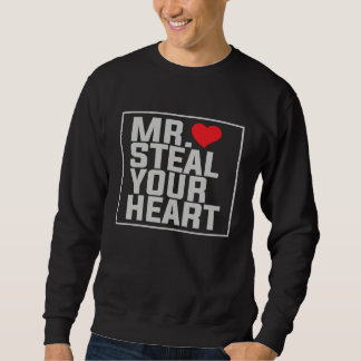Funny Mr Steal Your Heart Valentines Day Boys Kids Sweatshirt