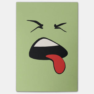 Funny Mr. Yuck Face Jade Green Post Its Post-it Notes
