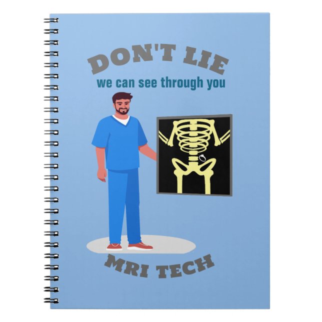 Funny MRI Tech Custom Radiology Speciality Notebook (Front)