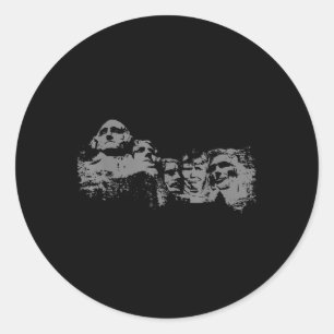 Funny Mt Trump Mount Rushmore American Presidents Classic Round Sticker