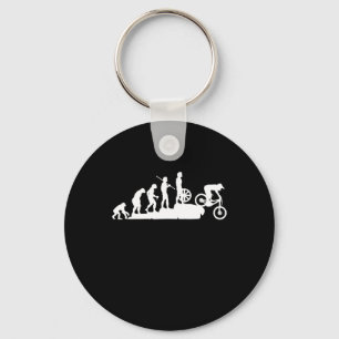 Funny MTB Mountain Biking Evolution Downhill Key Ring