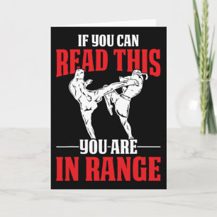 Funny Muay Thai Boxing Mma Mixed Martial Arts Kick Card