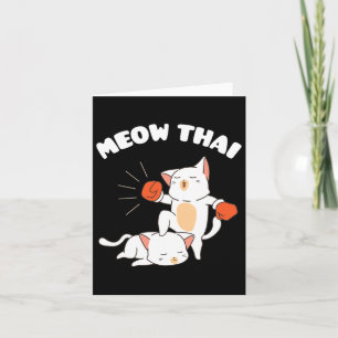 Funny Muay Thai Cats Thai Boxing Fighter Gift  Card