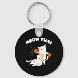 Funny Muay Thai Cats Thai Boxing Fighter Gift Key Ring
