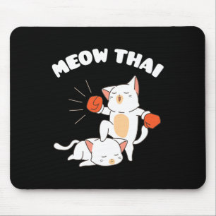 Funny Muay Thai Cats Thai Boxing Fighter Gift Mouse Pad