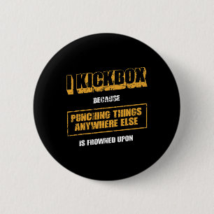 Funny Muay Thai Kickboxing And Mixed Martial Arts  6 Cm Round Badge