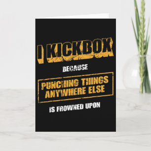 Funny Muay Thai Kickboxing And Mixed Martial Arts Card