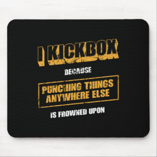 Funny Muay Thai Kickboxing And Mixed Martial Arts Mouse Pad