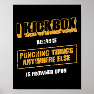 Funny Muay Thai Kickboxing And Mixed Martial Arts Poster