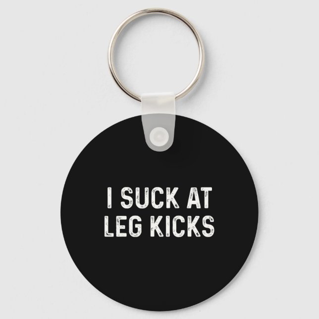 Funny Muay Thai Kickboxing Leg Kicks  Key Ring (Front)