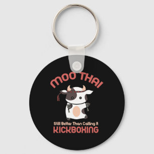Funny Muay Thai Moo Thai Kickboxing Key Ring