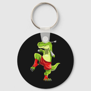 Funny Muay Thai T-rex - Thai Boxing Key Ring